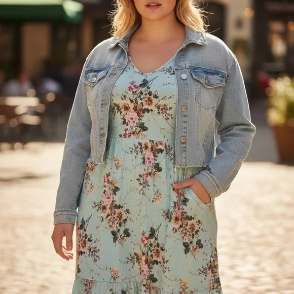 Torrid Super Soft Floral Cold Shoulder Dress| Size 2X | Easy Care - Picture 3 of 8